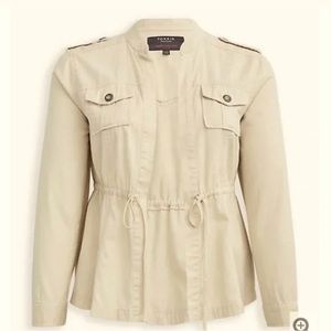 Torrid twill peplum jacket